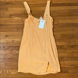 orange stripe mini dress